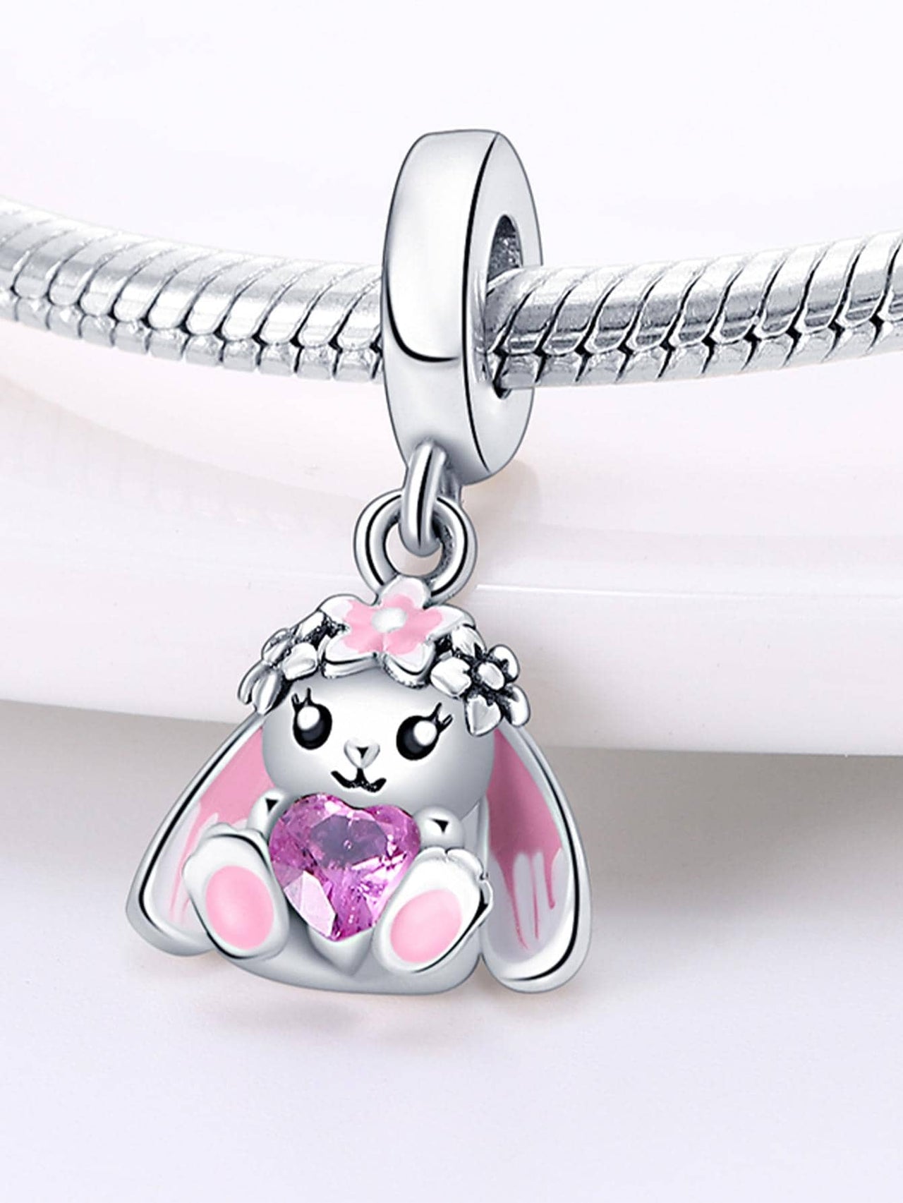 Bunny with Heart Charm