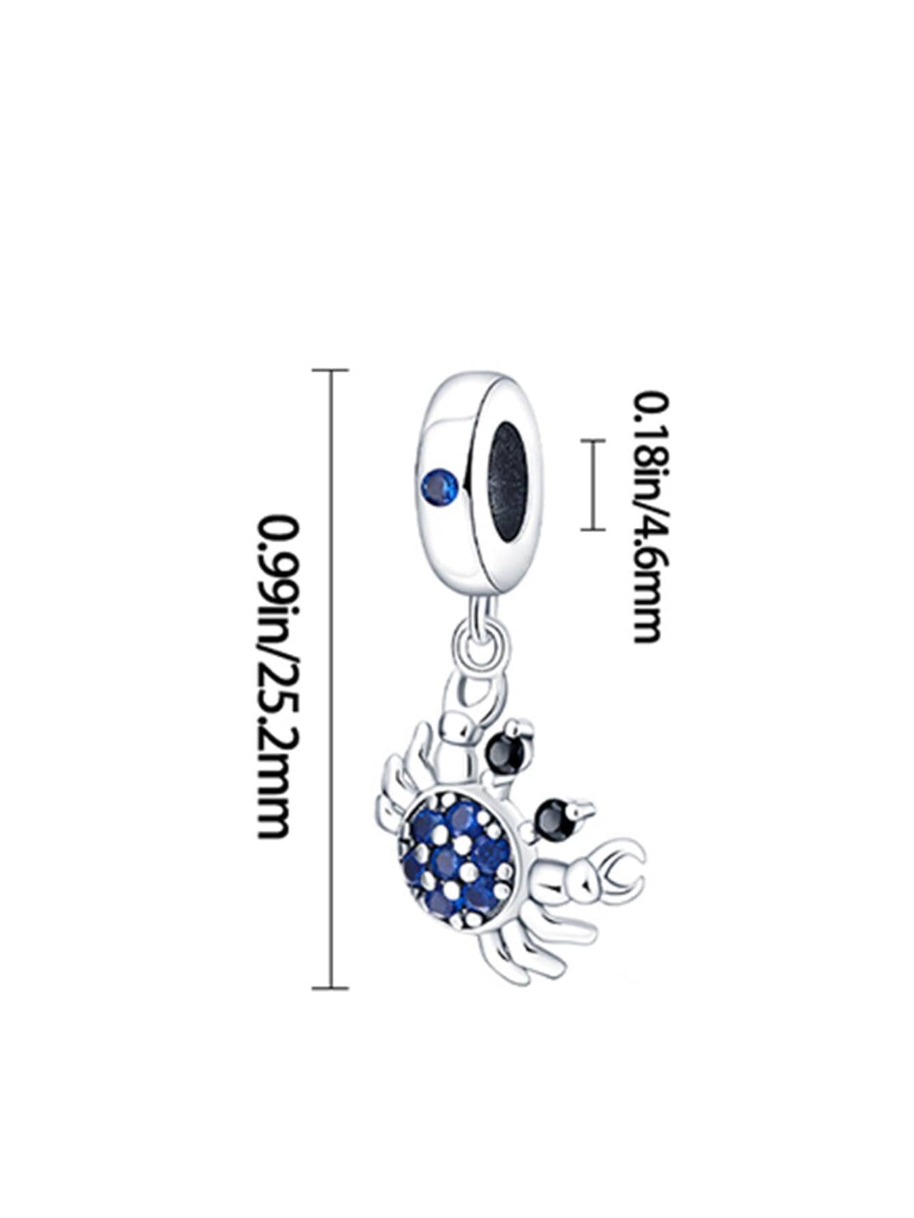 Diamond-Crusted Crab Charm