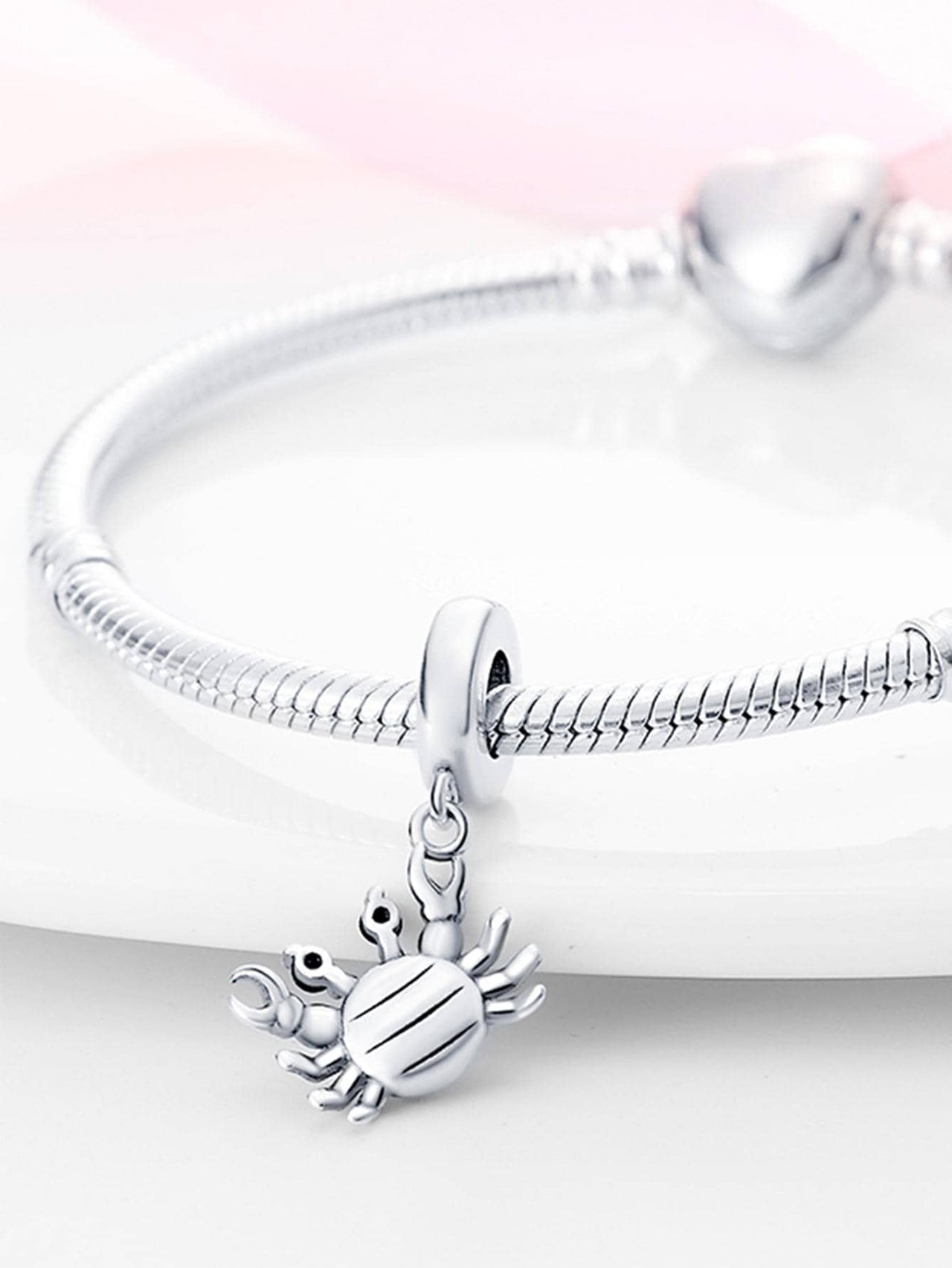 Diamond-Crusted Crab Charm