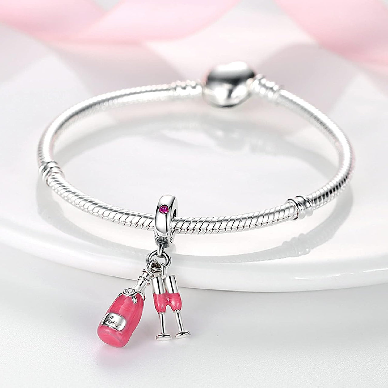 Pink Champagne Charm