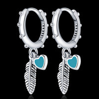 Thumbnail for Heart Feather Earrings