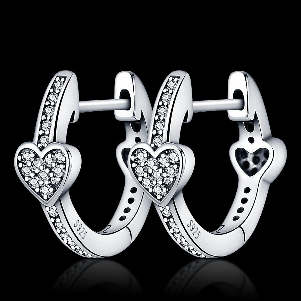 Horseshoe with Hearts Earrings