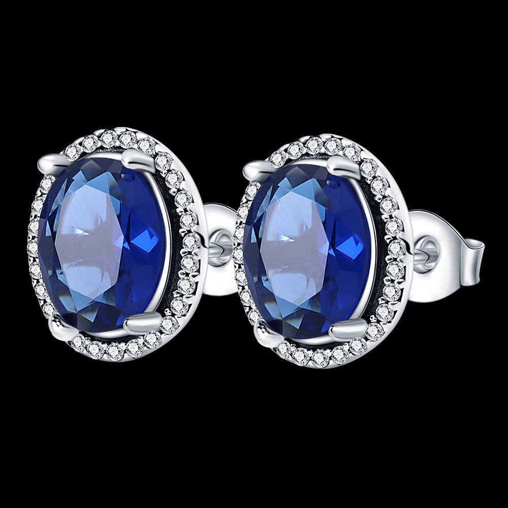 Blue Sapphire Earrings