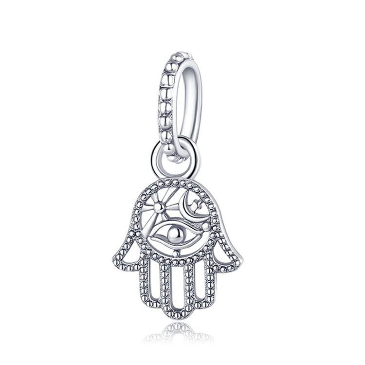 Moon And Star Hamsa Charm