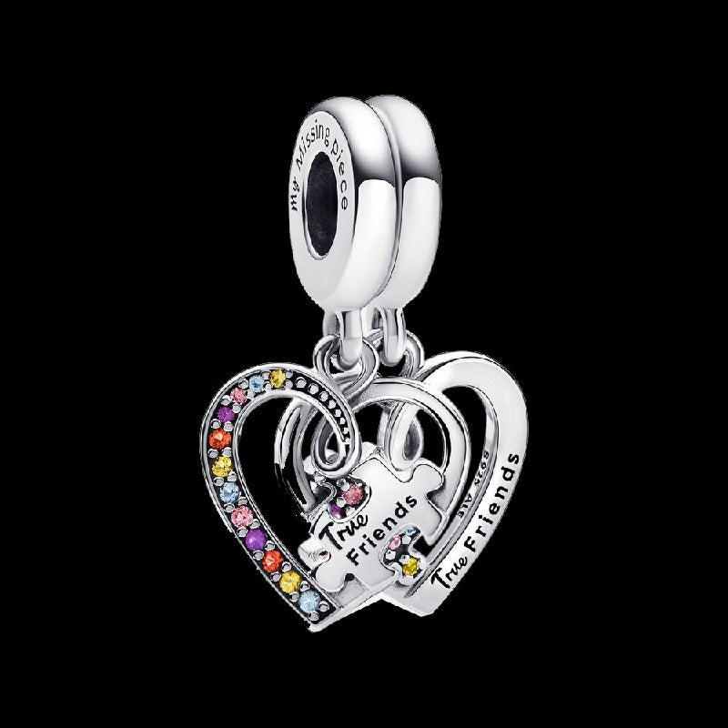 Best Friends Heart Charm