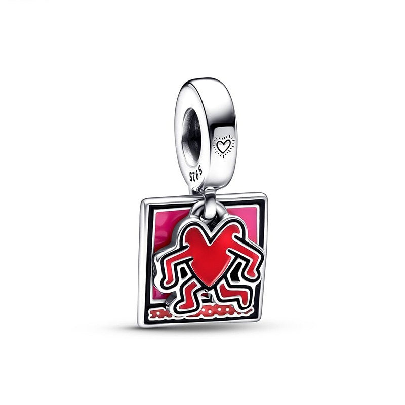 Heart in a Square Charm