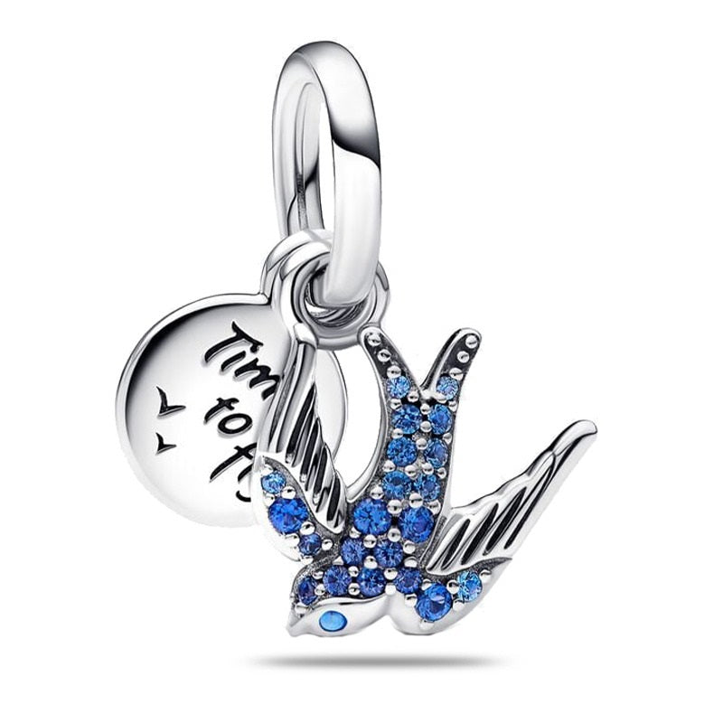 "Time To Fly" Bluebird Charm