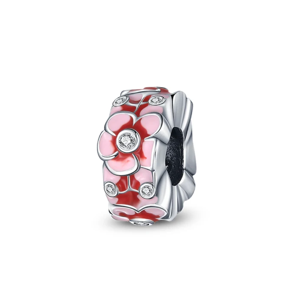 Pink Daisies Bead Charm