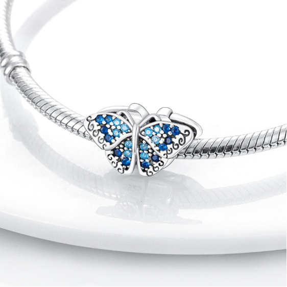 Diamond Butterfly Charm