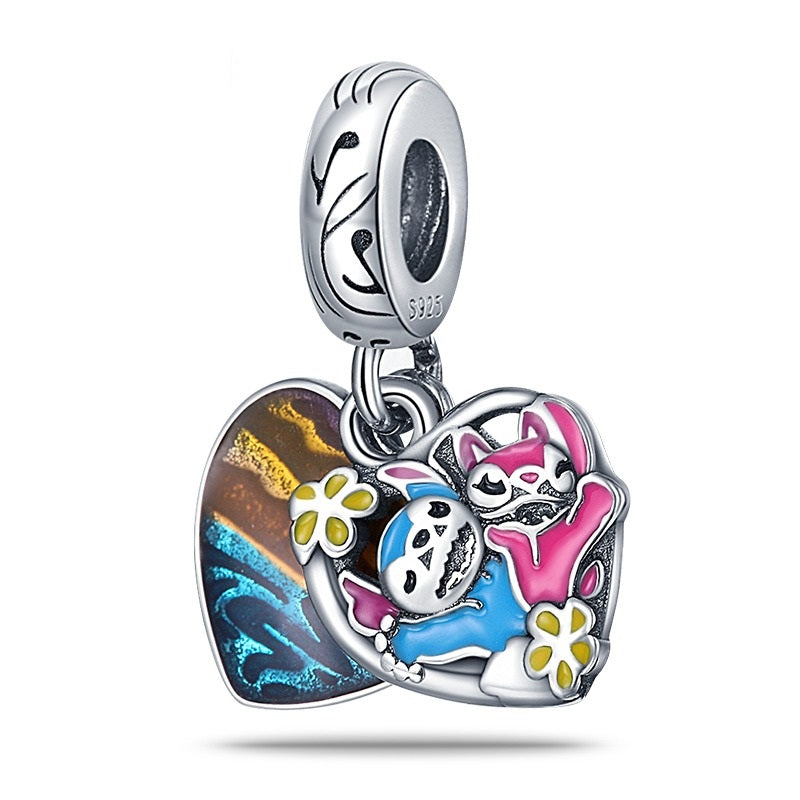 Stitch & Angel Charm