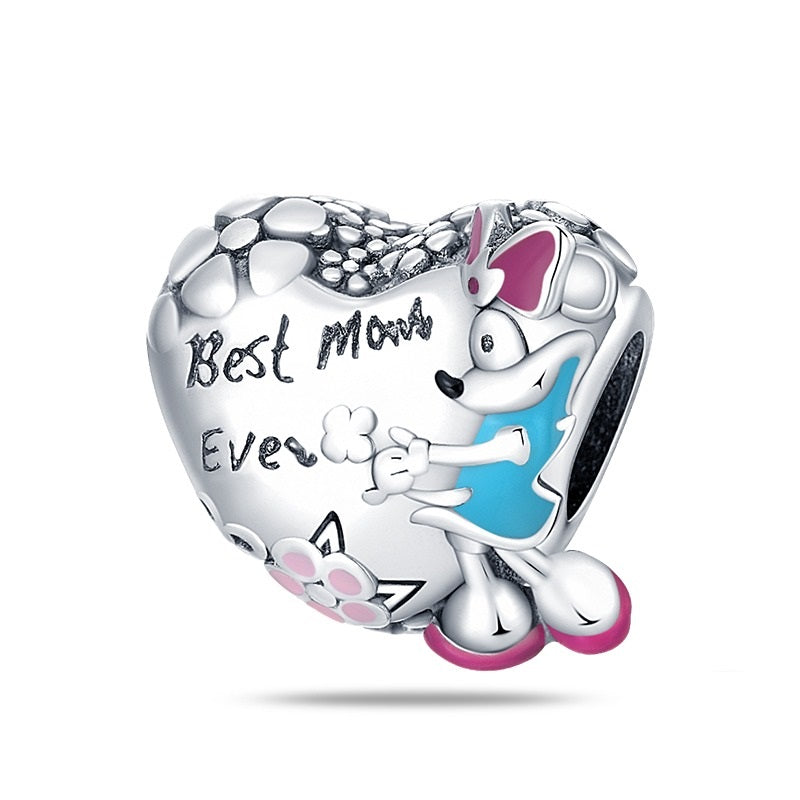 Minnie Mouse Heart Charm