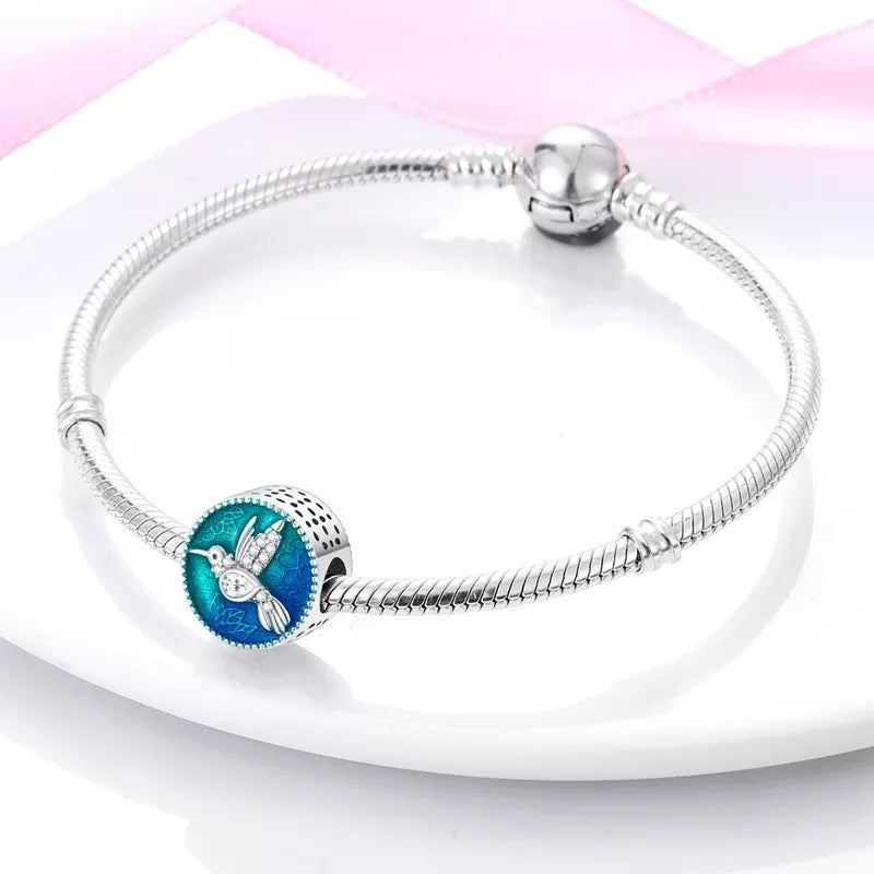 Diamond Hummingbird Charm