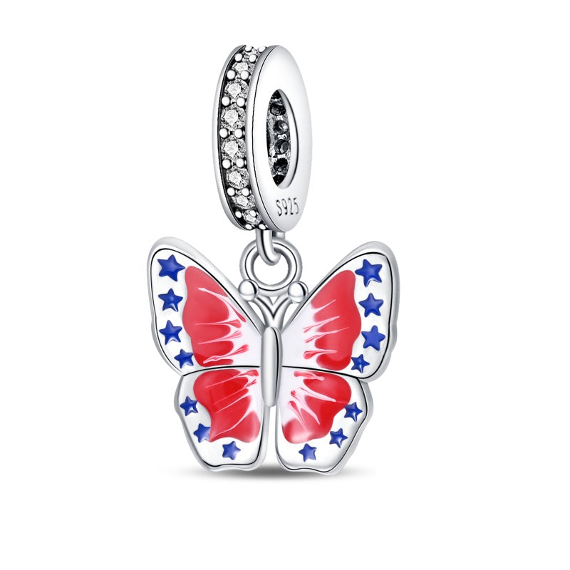 USA Butterfly Charm