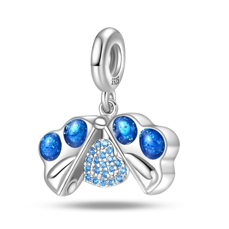 Blue Heart & Sea Stones Charm