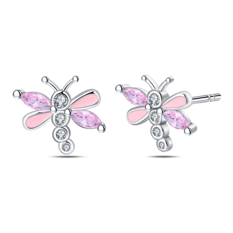 Pink Butterfly Earrings