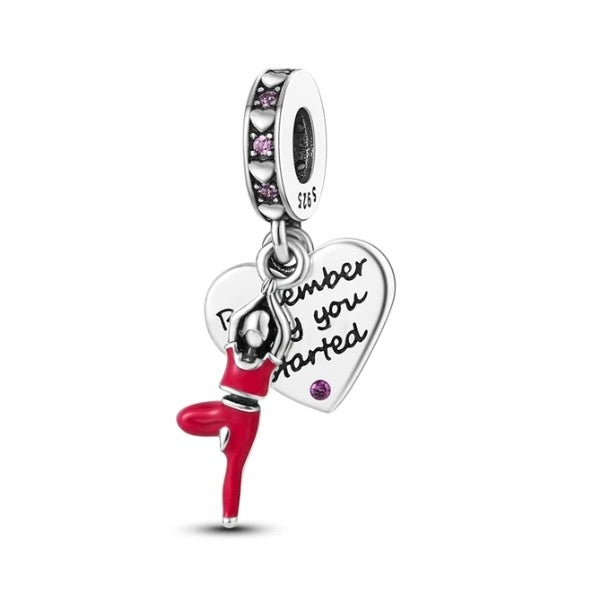 Yoga and Heart Charm