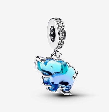 Blue Elephant Charm