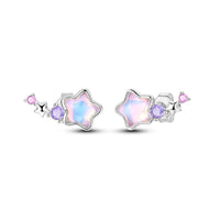 Thumbnail for Pink Opal Star Earrings