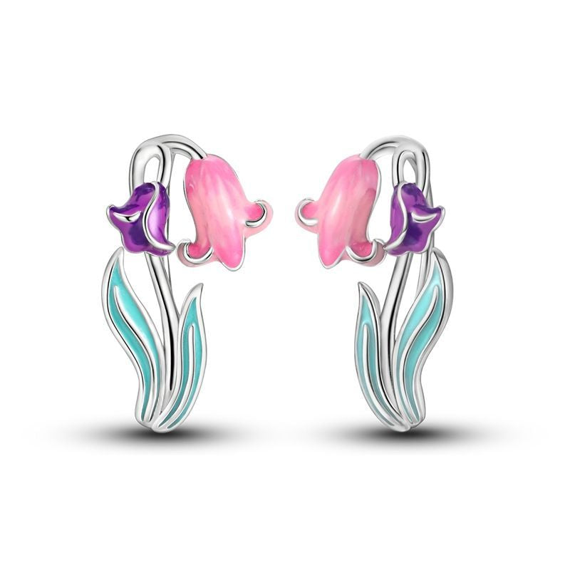 Pink Tulip Earrings