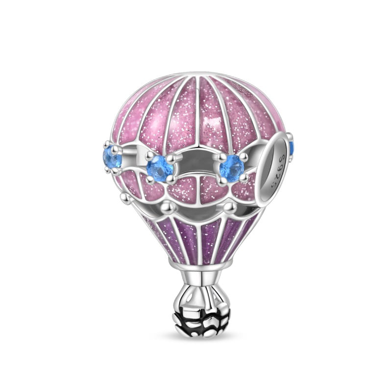 Pink Hot Air Balloon Charm