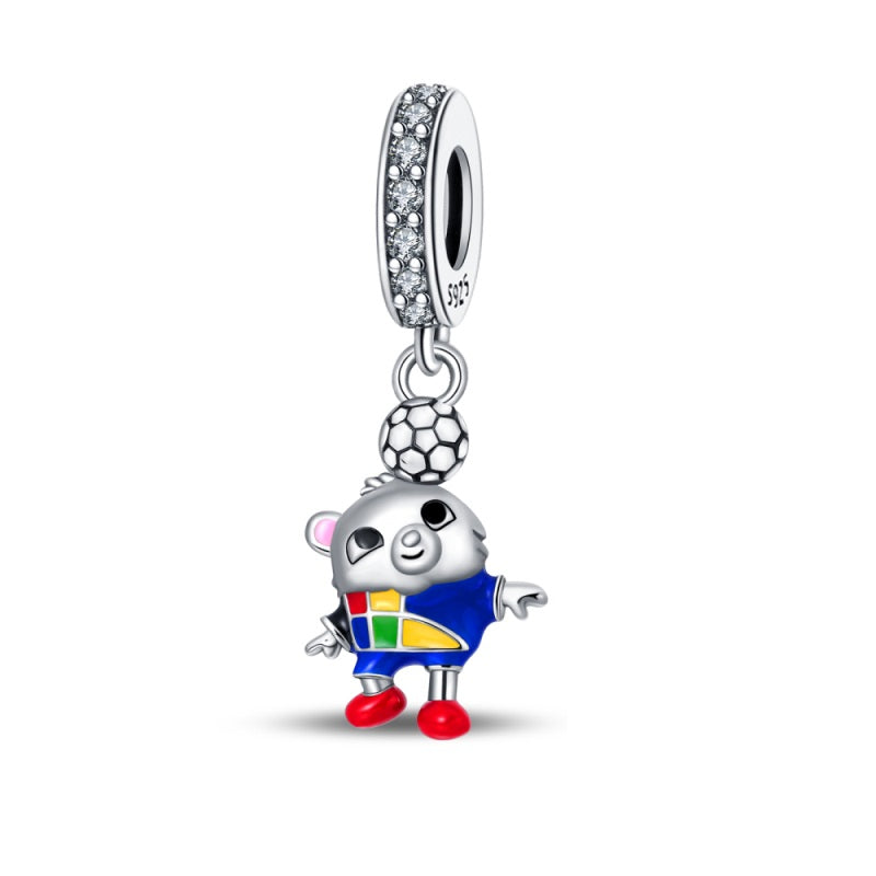 Koala and Soccer Ball Charm