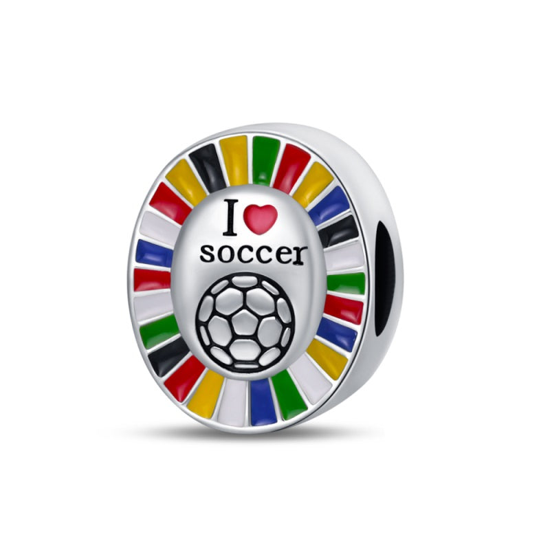 "I Love Soccer" Charm