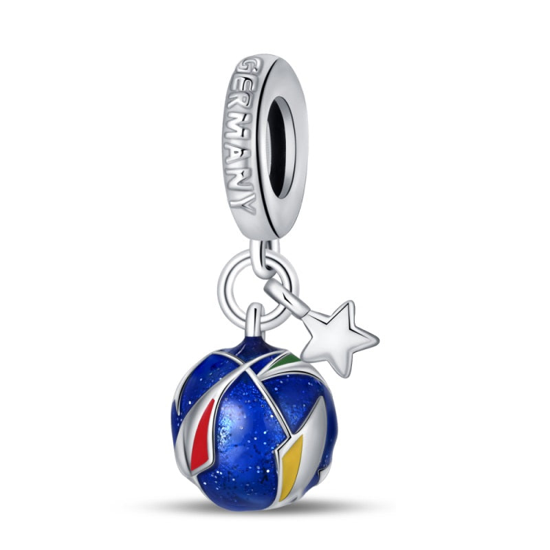 Star and Soccer Ball Charm