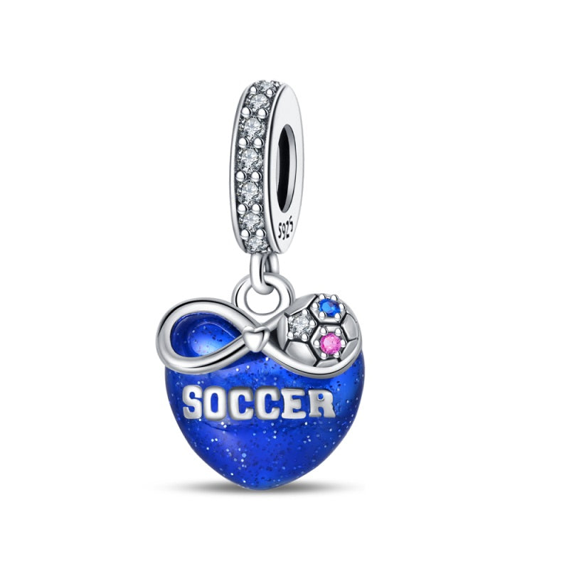 "Soccer Forever" Heart Charm