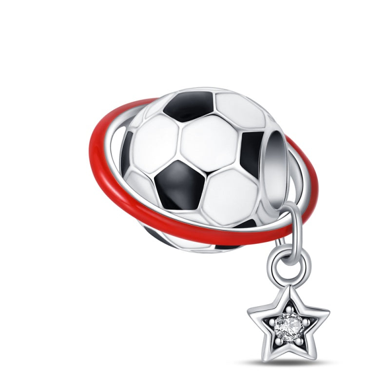 Soccer Ball and Star Charm