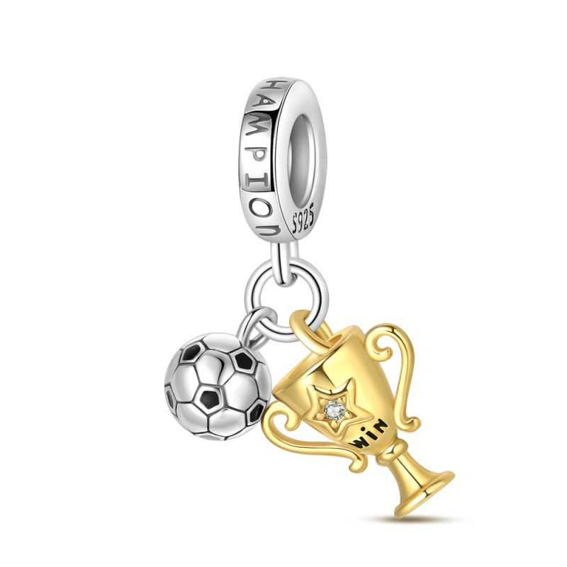 Soccer Ball and Trophy Charm