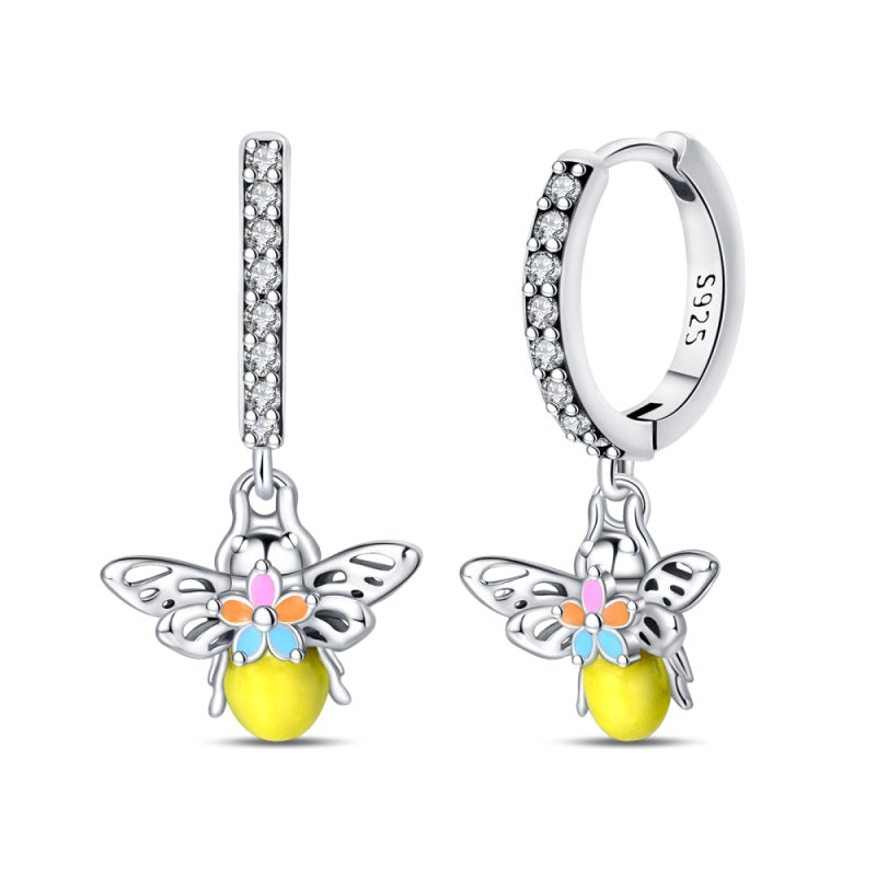 Firefly and Flower Earrings