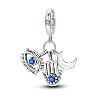 Thumbnail for Turkish Eye, Hamsa Hand, and Moon Charm