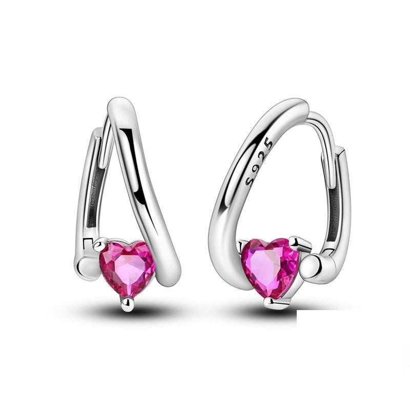 Pink Heart Earrings