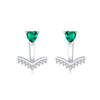 Thumbnail for Green Heart Earrings