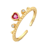 Thumbnail for Crown and Pink Heart Ring