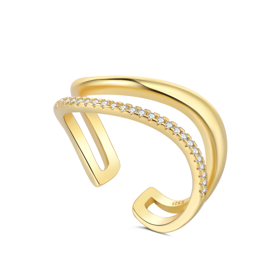 Golden Curve Ring