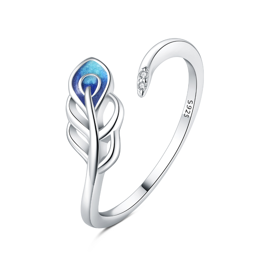 Blue Leaf Ring