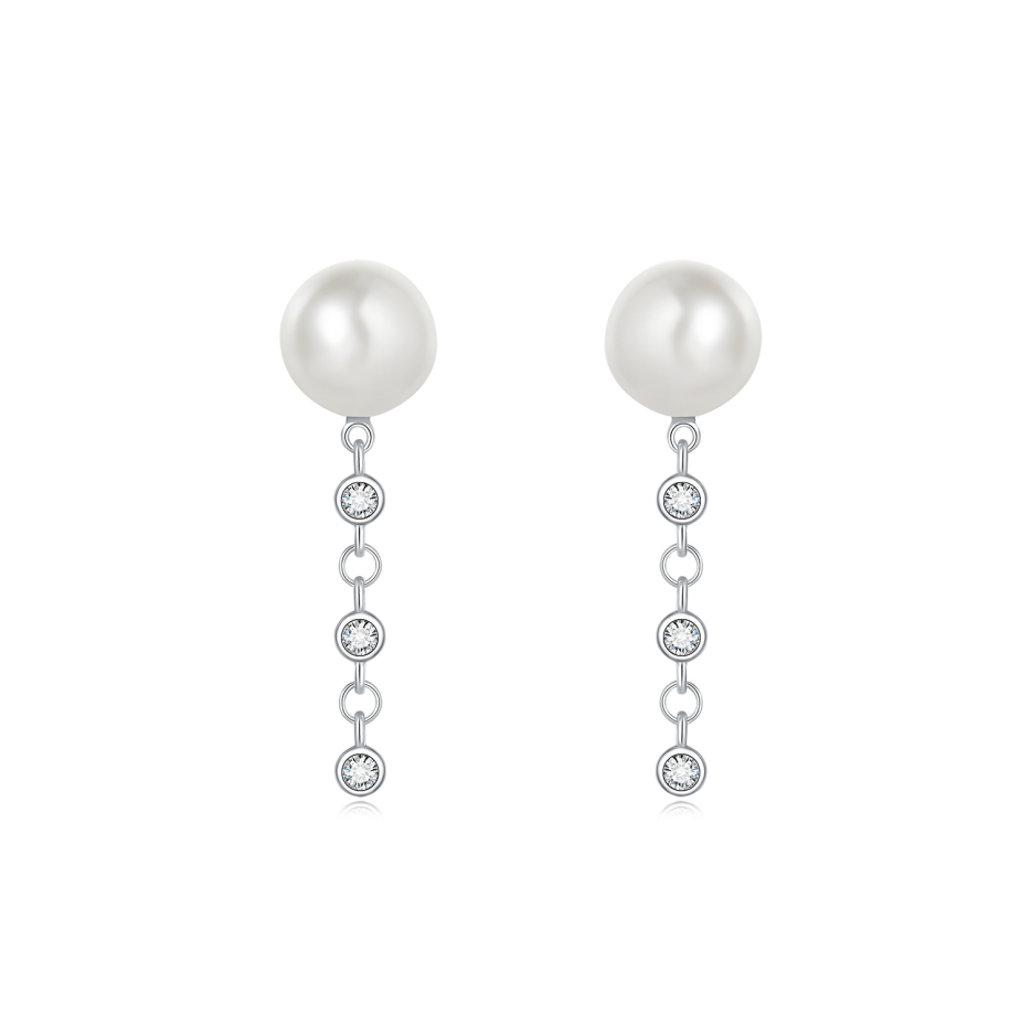 Dangling Pearl Earrings