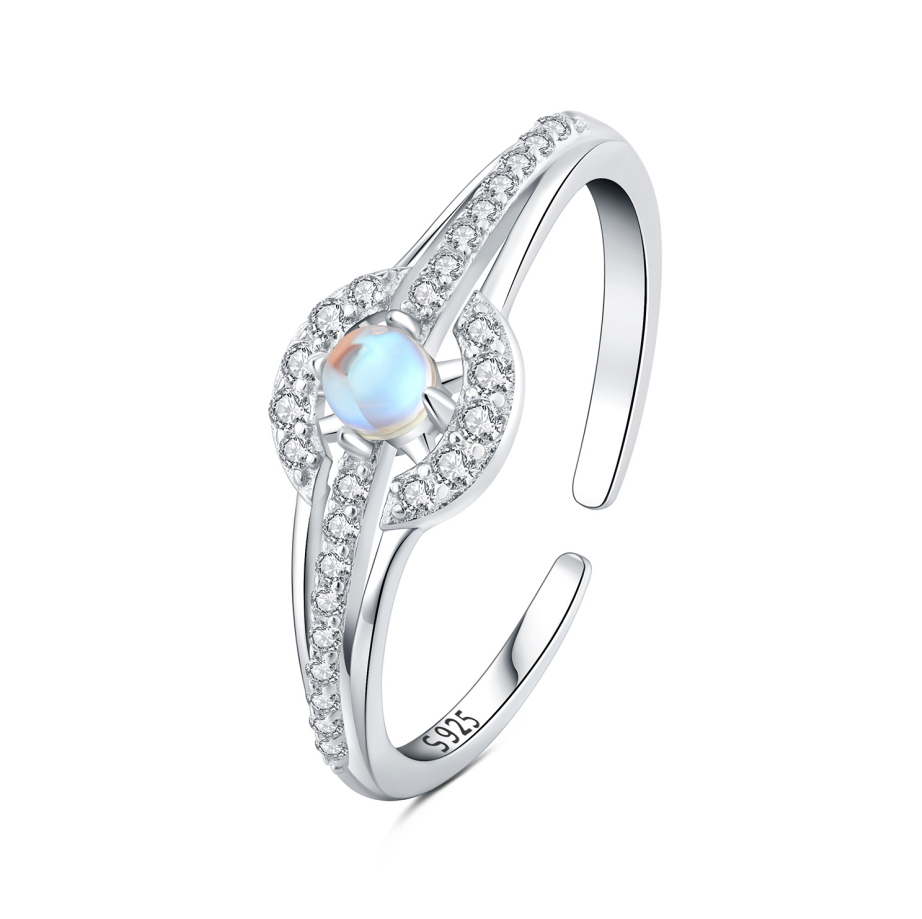 Crystal Moon Ring