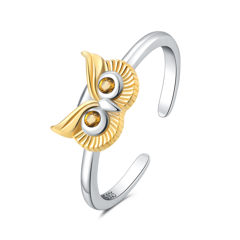 Golden Owl Ring