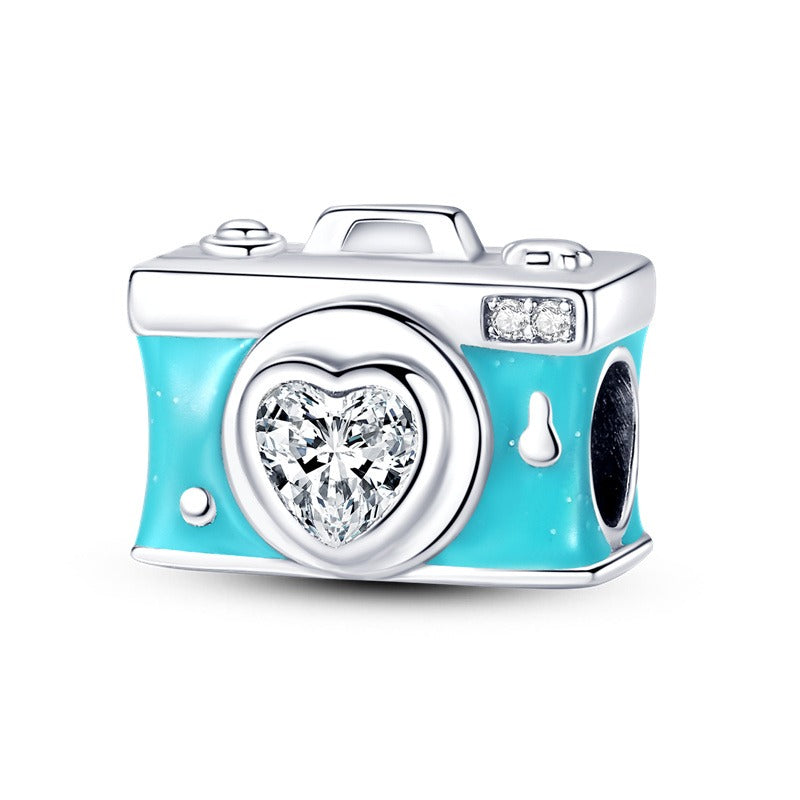 Blue Camera Charm