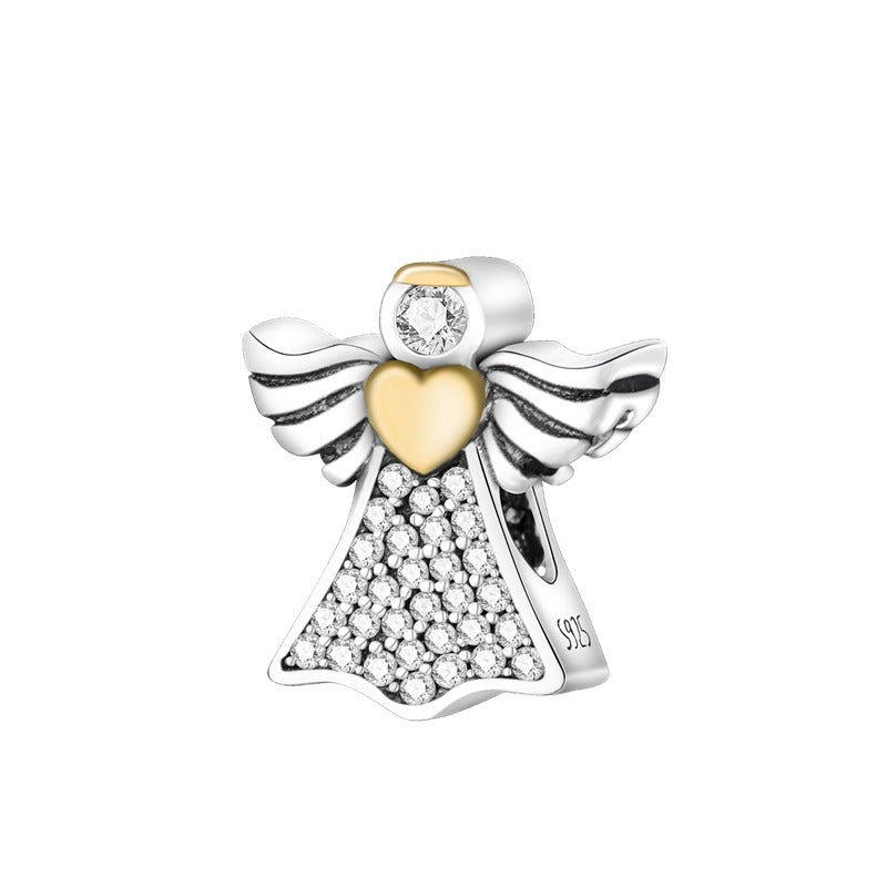 Diamond Guardian Angel Charm