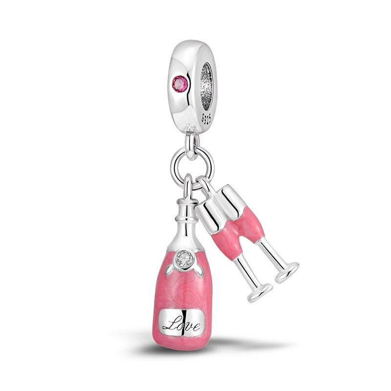 Pink Champagne Charm