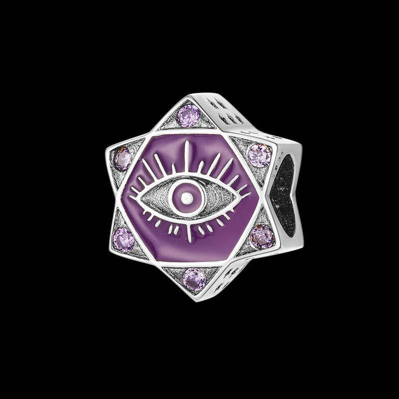 Purple Evil Eye Star Charm