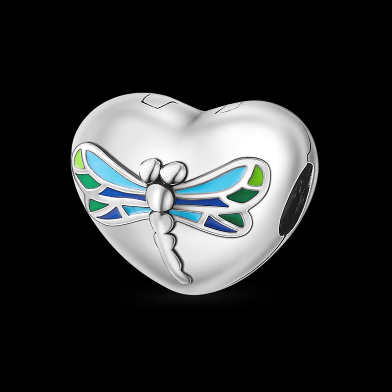 Heart With Dragonfly Charm