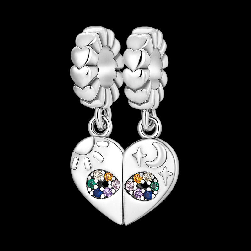 Sun & Moon Heart "Couples" Charm