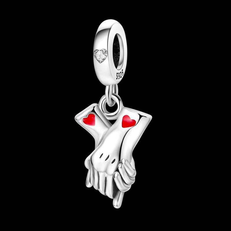 Entwined Hands Charm