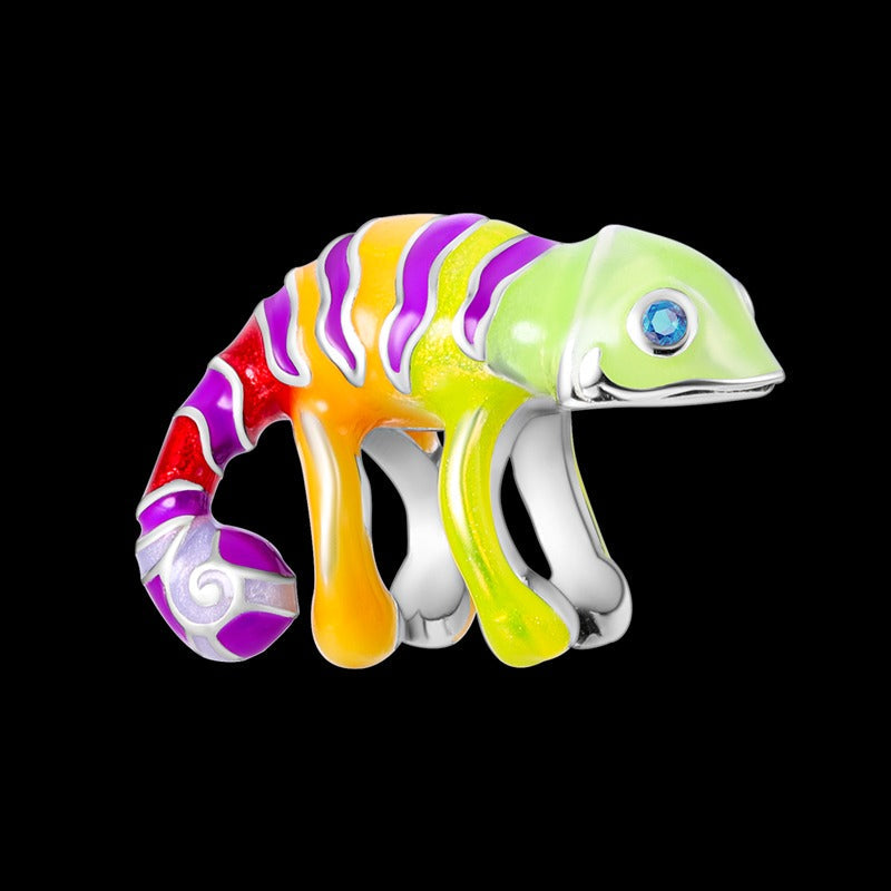 Multicolor Chameleon Charm