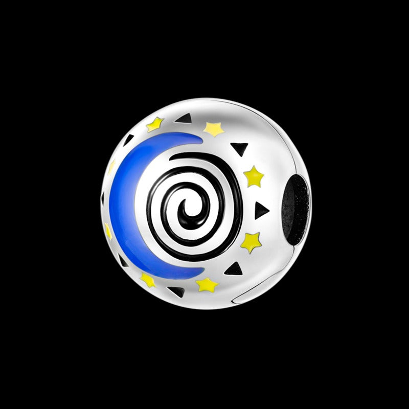 Spiral Moon Charm