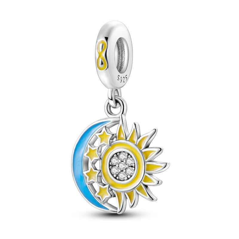 Celestial Sun & Moon Diamond-Studded Charm